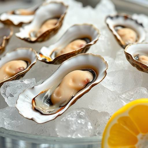 Fresh Oysters on Ice Display