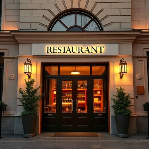 GourmetDelight Restaurant Entrance