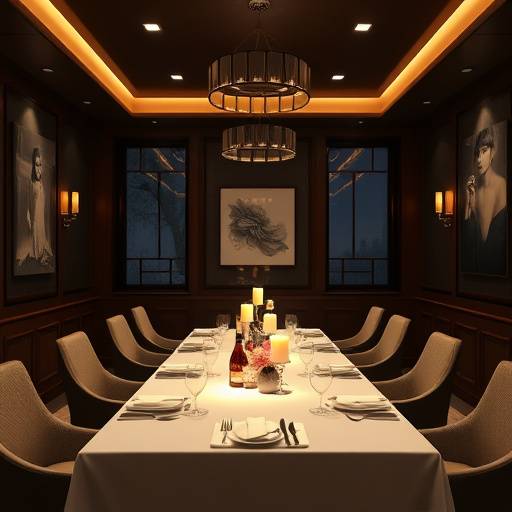 Private dining room setup